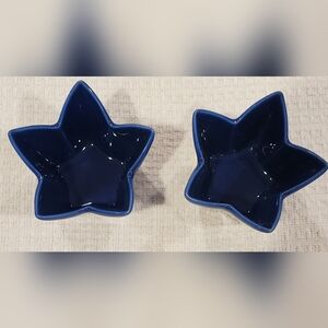 Blue Glazed Ceramic Star Dish